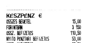 Leszámolt bevétel euróban. 8. Eltérés a jelentés szerinti és a tényleges fiók tartalom között.