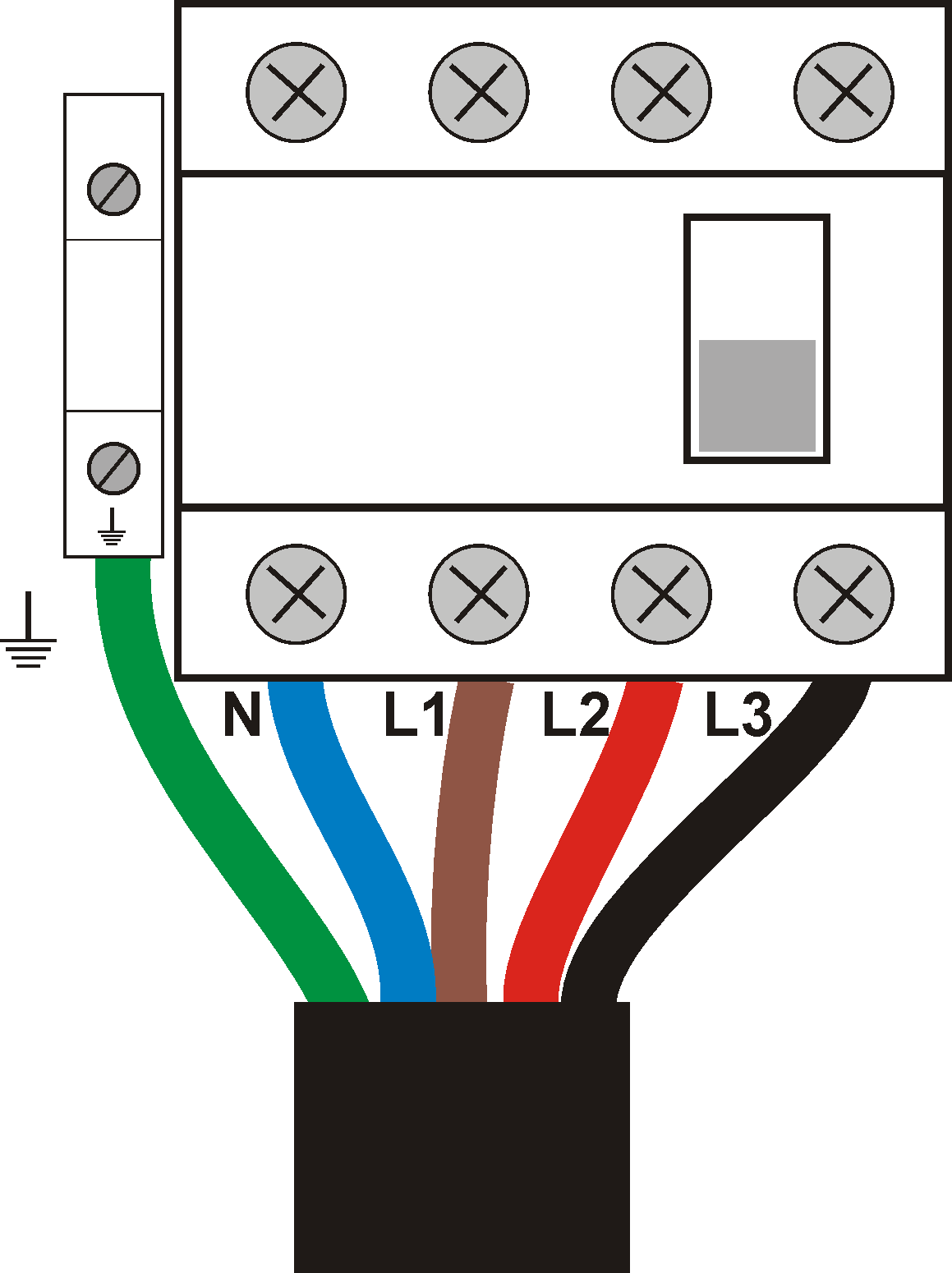 3.3. Csatlakoztatás az elektromos hálózathoz A Termo-Kombi kazán elektromos tápellátásának csatlakoztatásához RCCB kapcsoló használatos, amely egyszerre biztosít védelmet a kazán és csatlakozási