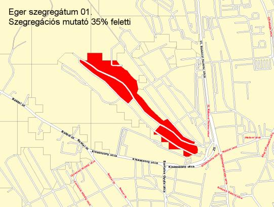 A Szala-part belső szerkezete A Szala-parton 2011-ben a KSH által szegregátumként lehatárolt területen 466 fő élt.