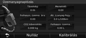 Az ecoroute használata Az ecoroute funkció kiszámítja a jármű üzemanyag-fogyasztását, a CO2-kibocsátást és a cél eléréséhez szükséges üzemanyag árát; valamint az általa nyújtott eszközökkel