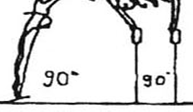 314 90 approach to beam jump with ¼ turn (90 ) and extended hips through a momentary hstd on one arm with