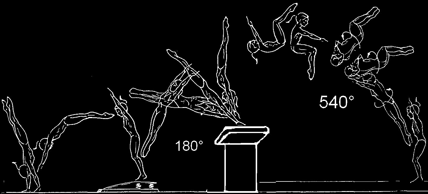 21 Round-off, flic-flac with ½ turn (180 ) on piked 
