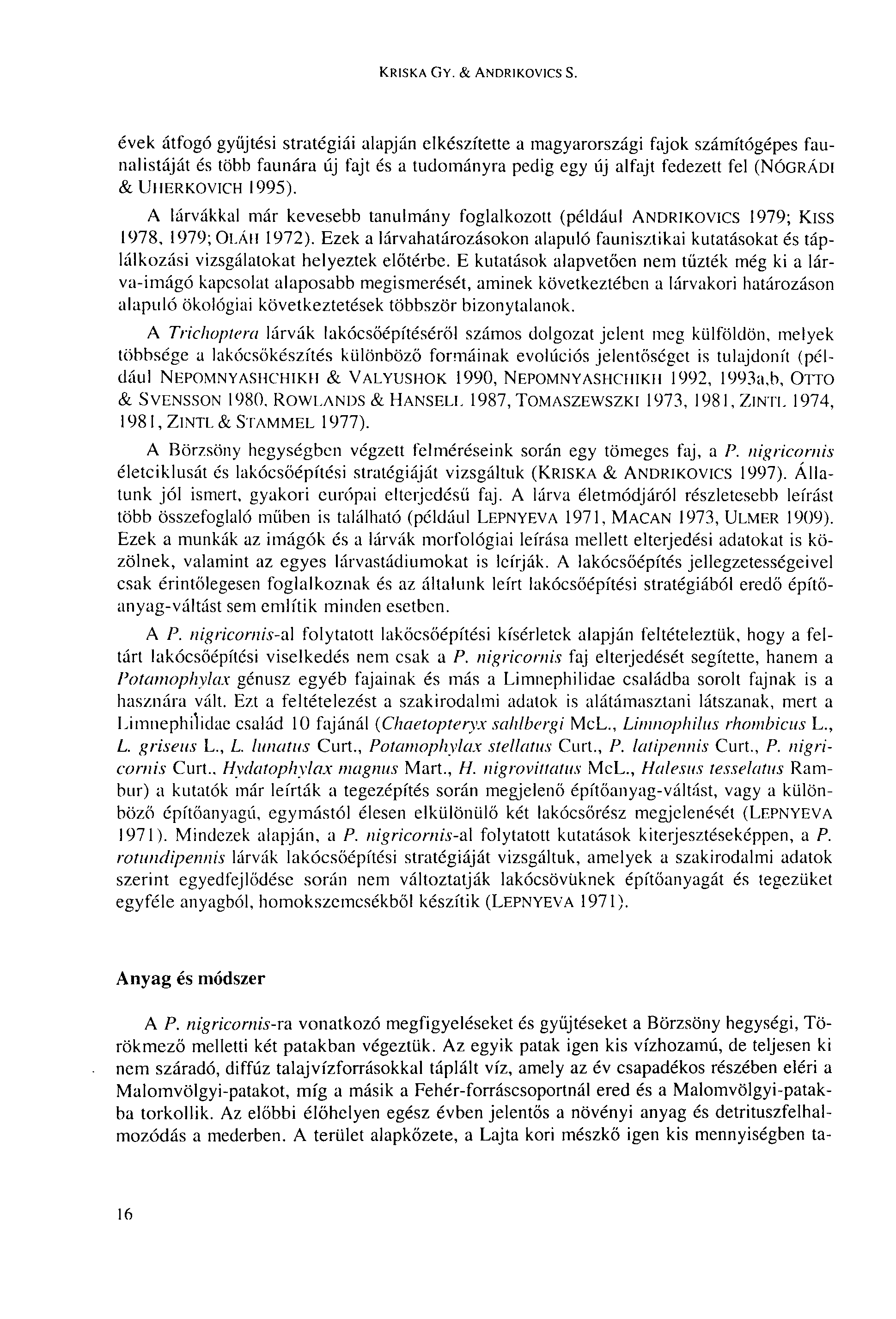KRISKA GY. & ANDRIKOVICS S.