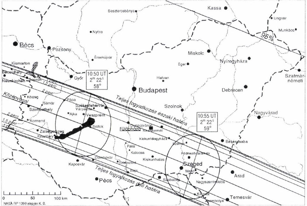 IDŐJÁRÁSI VÁLTOZÁSOK A TELJBS NAPFOGYATKOZÁSKOR medencét, déli szakaszán azonban - Észak-Olaszország fölött - egy hullám alakult ki, amely jelentősen lefékezte a mozgását (JENKI 1999).