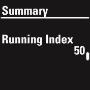 sebesség/tempó Futási index Látható ha futás