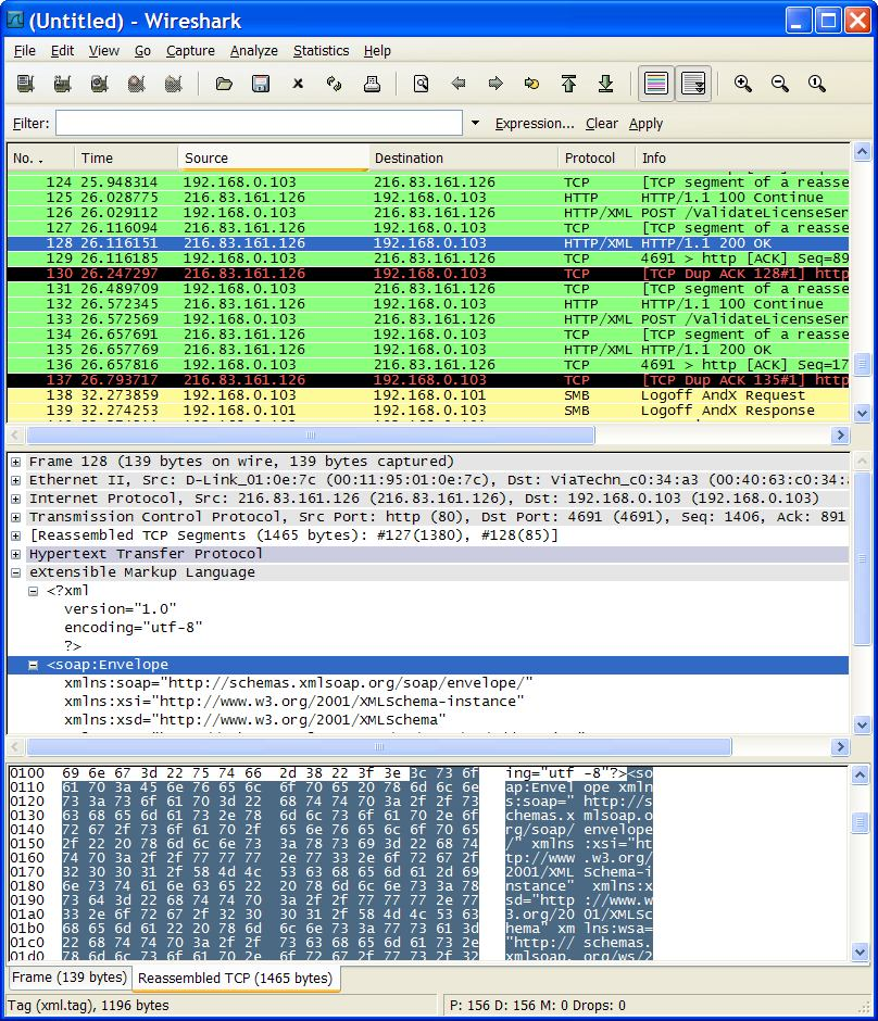 Hálózatfigyelés szoftverrel: Wireshark:ez egy sniffer program aminek