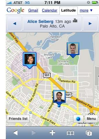 Hely alapú szolgáltatások Google Latitude Ki van a környéken? Hogy jutok el egy címre?