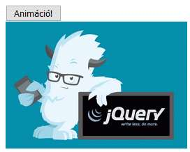 www.bitman.hu Egyszerű jquery animáció 2. jqpl_4.htm <html> <head> <script src="jquery-2.1.0.