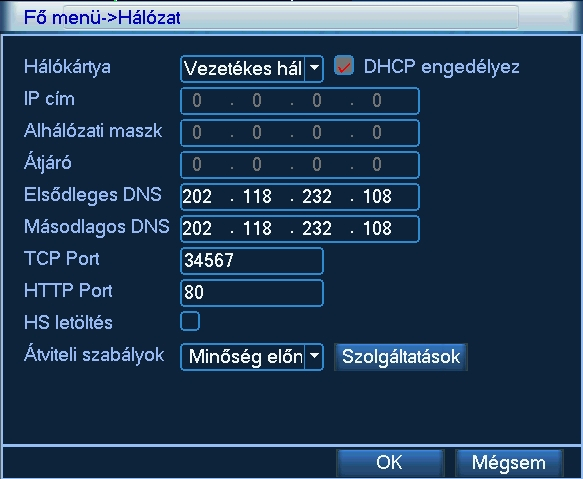 Tükrözött rögzítésre az egyik HDD Tükrözöttre állítása után van lehetőség.