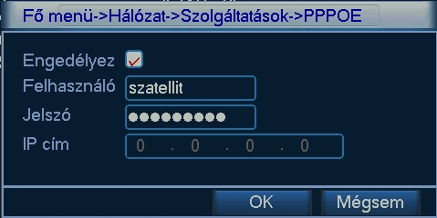 A beállításra került adatok megjelenítéséhez tiltsa le a DHCP-t. TCP port: alapértelmezett: 34567. HTTP port: alapértelmezett: 80. HS letöltés: High Speed letöltés.