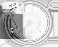 Automatikus leállítás Ha a jármű lassan halad vagy áll, akkor aktiválja az automatikus leállítást az alábbiak szerint: Nyomja le a tengelykapcsoló pedált állítsa a kart üresbe engedje fel a
