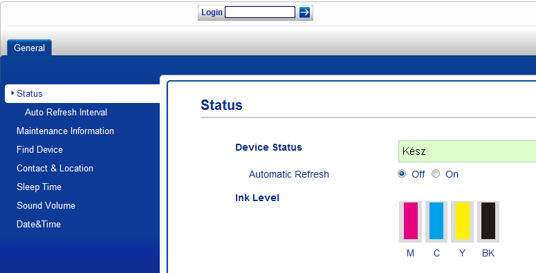 2. fejezet c Adjon meg egy jelszót a Login (Belépés) mezőben.