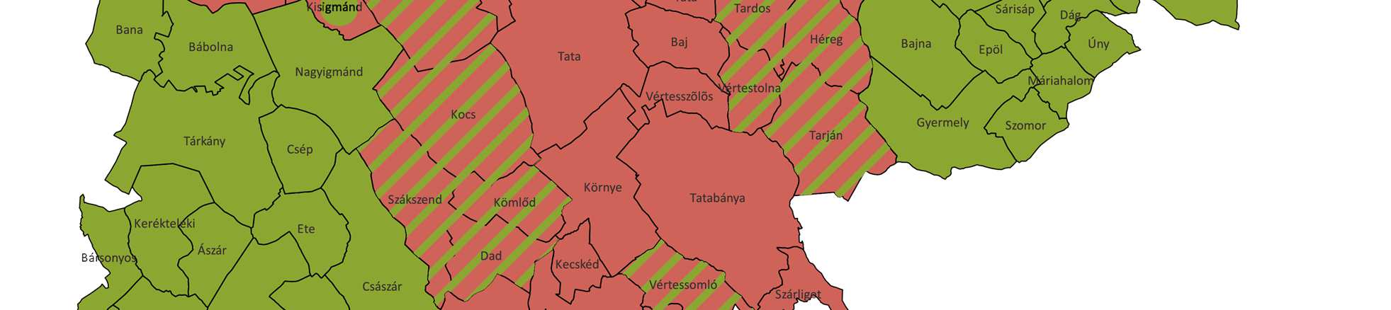 1. térkép: Komárom Esztergom megye