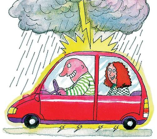 Az elektromos árnyékolás felhasználásai: Fém autóban, repülőben utazókat nem éri a villámcsapás, fémburok árnyékolás védi a külső