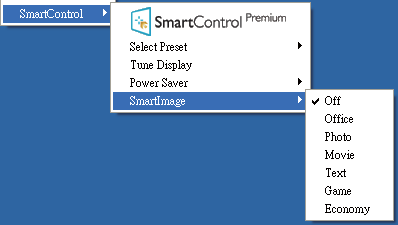3. Képoptimalizálás A Context Menu SmartControl Premium mutatja a mentett beállításokat, amelyek azonnal használhatók.