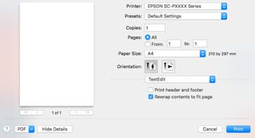 A nyomtató-illesztőprogram használata (Mac OS X) A nyomtatóillesztőprogram használata (Mac OS X) A beállítások képernyő megjelenítése A nyomtató-illesztőprogram beállítási képernyőjének megjelenítési