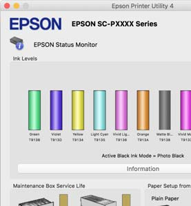 A Epson Printer Utility 4 indítása A B Kattintson az Apple Menüben a System Preferences (Rendszerbeállítások) Printers & Scanners (Nyomtatók és lapolvasók) (vagy a Print & Fax (Nyomtatás és faxolás))