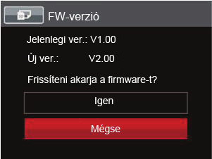 Alaphelyzet Használja e beállítást a kamera alaphelyzetbe való visszaállításához. 1.