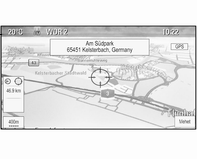 52 Navigáció Amikor az infotainment rendszer nem talál érvényes címet, akkor ezt egy üzenettel jelzi. Egy megerősítő menü jelenik meg.