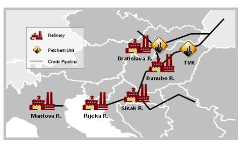 1. ábra: A MOL cégcsoporthoz tartozó finomítók A Dunai Finomító bemutatása A Dunai Finomító idén ünnepli alapításának 50.