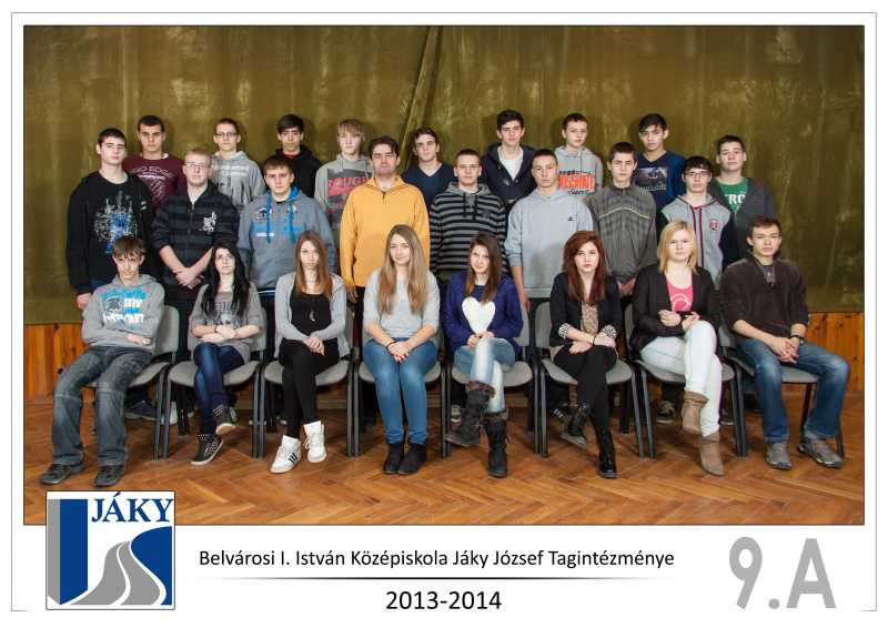 9.A. Osztályfőnök: Korik Péter Bordács Bence Zoltán, Császár Roland Krisztián, Domak Enikő, Füredi Richárd, Gyura Amadea Inez, Horváth Ákos, Huszár Dávid, Ispaits Viktória Rebeka, Izsó Benc e, Izsó