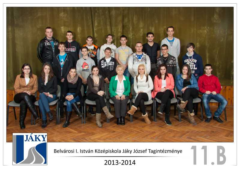 11.B. Osztályfőnök: Oláh Éva Bánfia Boldizsár, Bőhm Dániel, Diósi Koppány Endre, Erdélyi Zoltán, Farádi Attila, Flekács Ágoston, Hermann Soma, Jank ovics Márk, Király Eszter, Klemán Tamás József,
