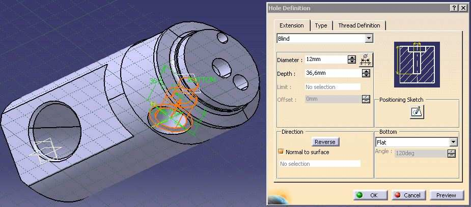 : 9,728 mm - Thread depth: 8mm - Hole depth : 42 mm 2.14.