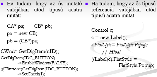 - CA* pa; CB* pb; pa=pb; Hiba a pb = pa;!