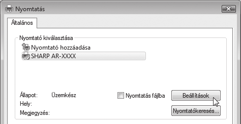 A nyomtatás nem lehetséges, ha karbantartás céljából az elülső vagy az oldalsó burkolat ki van nyitva, vagy ha papírelakadás történt, ha a készülékből elfogyott a papír vagy a festék, illetve ha a