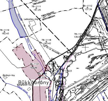 A bányatelek térkép A bányatelek térkép, vagy átnézeti térkép az a térkép, amelyen a bányakontúr és a bányatulajdon határán kívül feltüntetésre kerülnek a védő- és határpillérek, a környező községek