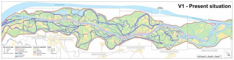 Szigetközi Duna-szakasz rehabilitációjának alternatívái V2 3 gát V3 Meander V4 Szélesítés V5 Szűkítés Topografiai változások Duna sodorvonal változása NEM IGEN NEM NEM mellékágrendszerek változása