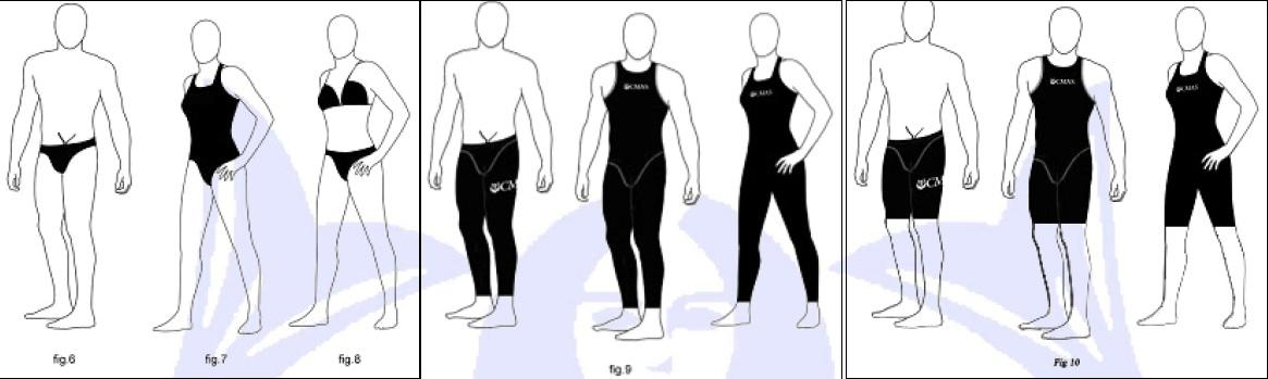 b) Nyíltvízi versenyeken megengedett az a) pontban szereplő úszóruhák illetve neoprén ruha használata: nadrág és felső, egyrészes vagy kétrészes.
