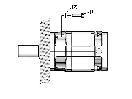 4 Mechanikai szerelés Beépítés berendezésbe: PS.F.. bolygókerekes hajtómű 4.5 Beépítés berendezésbe: PS.F.. bolygókerekes hajtómű 4.5.1 PS.F..: felcsavarozás a hajtómű oldaláról, B5 peremmel: Az alábbi ábra a PS.