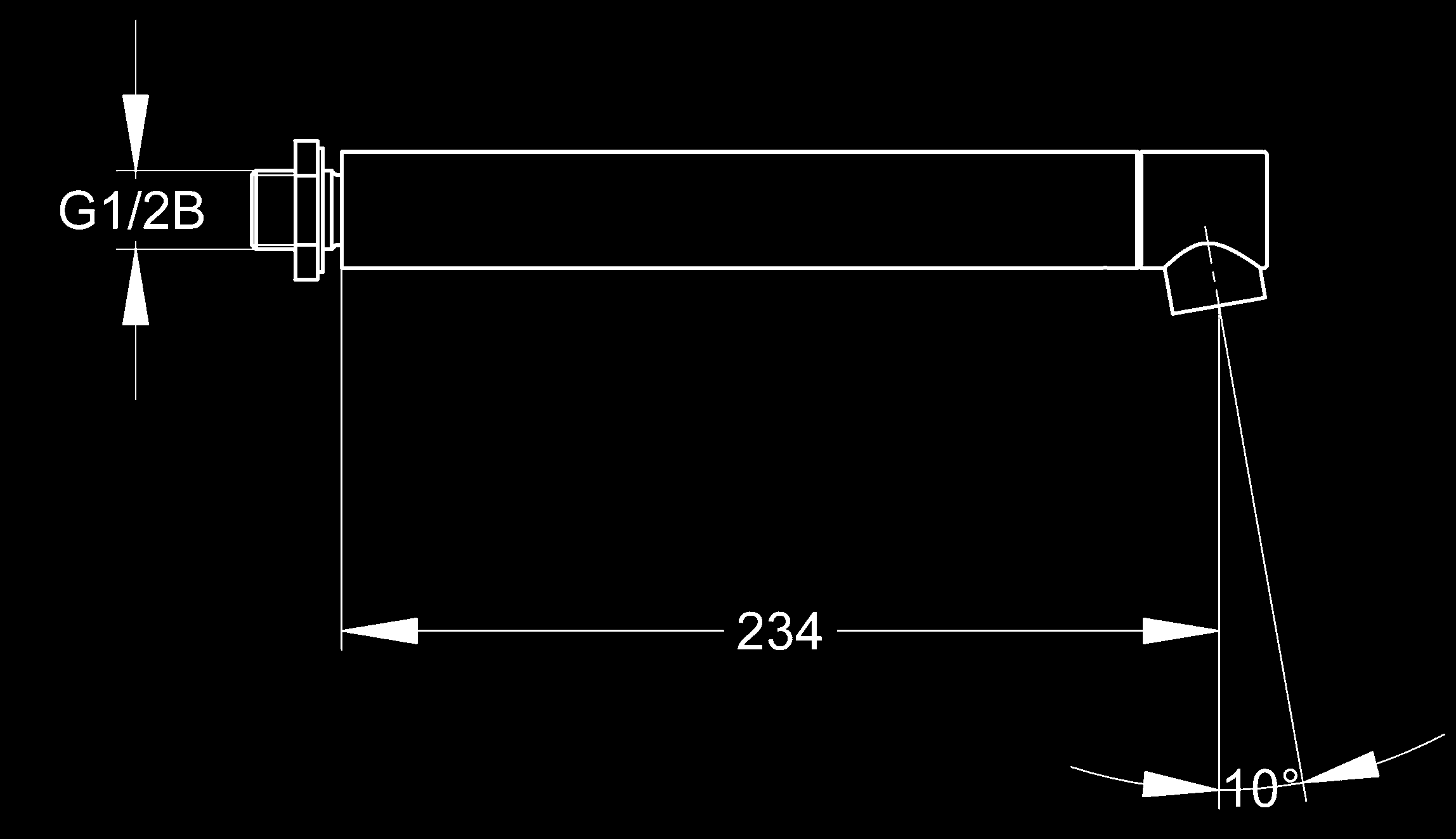 Franke fali kifolyócső AQUA Falra szerelhetõ kifolyócsõ Kifolyócsó, 1/2" bekötés, lopásbiztos perlátor,