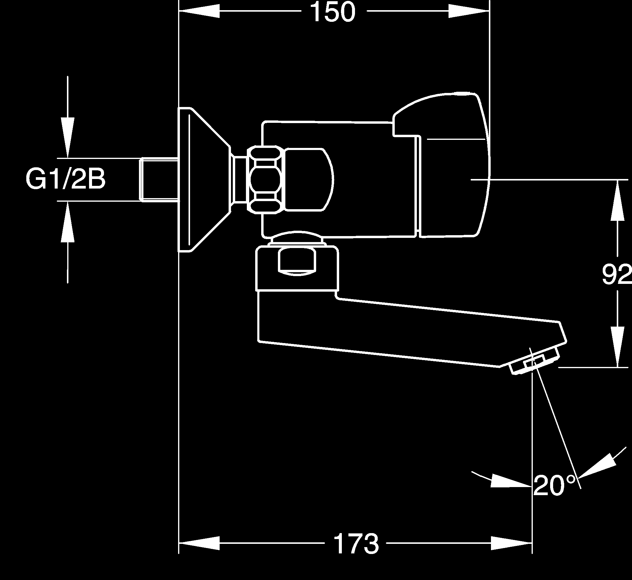 melegvízszabályozás,  kiállás: 173 mm AQRM271 7612982000492 398,