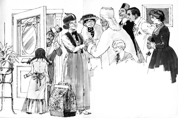 Amikor a nők megérkeztek, 'Abdu'l-Bahá örömmel fogadta őket. A vendégek leültek egy nagy szobában.
