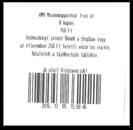 Nyugta vagy jegy A fizetőgép szoftverében két beépített gyári formátum közül választhat, Nyugta vagy