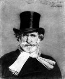 Giuseppe VERDI Verdi egy kis olasz faluban, Roncolében született, Parma tartományban. Családja korán felismerte tehetségét és támogatta annak kibontakoztatásában.