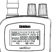 Gomb Func Hold ill. / Scan/Src Funkció A gomb másodfunkcióját aktiválja (először Func-ot röviden nyomni, elengedni, majd a gombot nyomni) Megszakítja ill. folytatja a scan- ill. keresés funkciót.