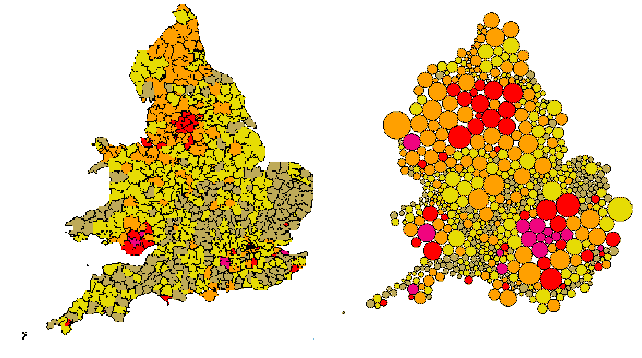 KARTOGRAM MÓDSZER Körkartogram: a munkaképes korú férfi