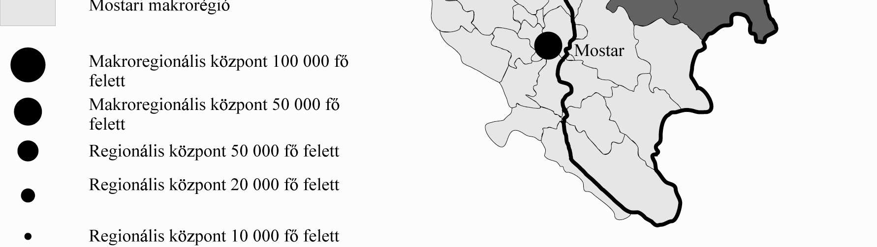 Legdinamikusabban Szarajevó és Zenica lakosságszáma növekedett (húsz év alatt a növekedés 80% fölötti), míg a többi regionális központnak közel azonos ütemben (20 40%-kal) bővült a lakossága.