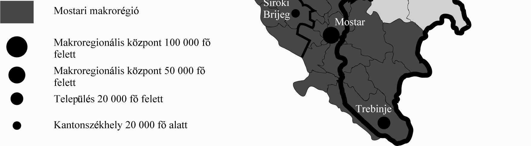 Goražde, Bihać, Orašje, Travnik, Široki Brijeg, és a Nyugat-Hercegovinai kanton három központja Kupres (főváros és kantonadminisztráció), Livno (kormány székhelye) és Tomislavgrad (parlament) közül