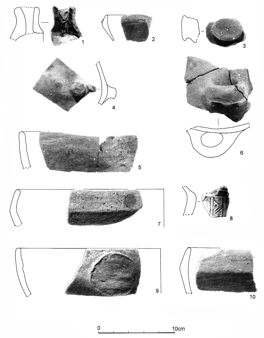 34 Kalicz Nándor 11. kép: Nagykanizsa-Inkey-kápolna. Balaton-Lasinja kultúra, 1-2, 4: Szórvány a 15. objektumból; 3, 5-6: 26. objektum; 7: 34.