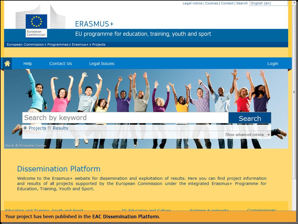 ERASMUS+ DISSZEMINÁCIÓS PLATFORM ÁLTALÁNOS ISMERTETŐ és TECHNIKAI ÚTMUTATÓ 1.