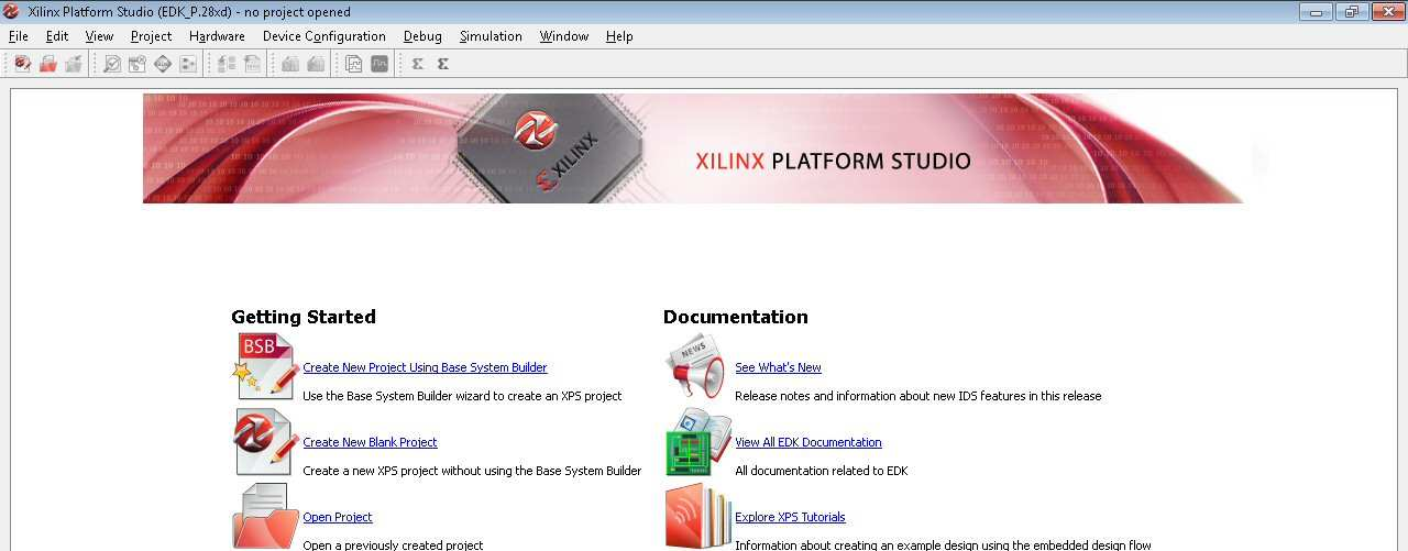XilinxXPS/EDK indítása Start menü Programok XilinxISE