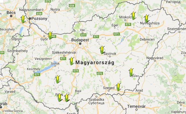 A Top20 Fajtakísérletek értékelése és eredménytáblázatai, 2016. Összefoglaló táblák és a kísérleti helyek adatai A kísérletek tervezését és irányítását a Magyar Kukorica Klub Top20 Bizottsága dr.