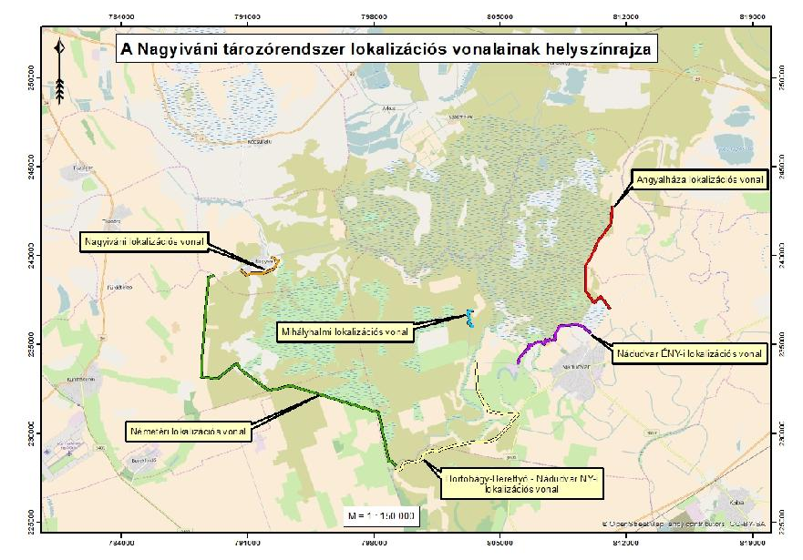 4.1. Lokalizációs vonalak 3. kép A Nagyiváni tározórendszer lokalizációs vonalai 4.2.