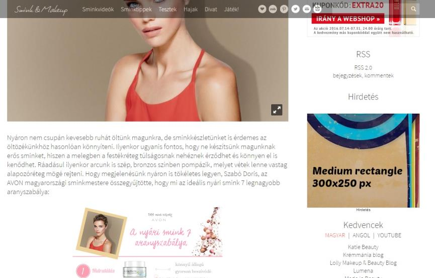 oldalhasáb) Prémium Selection blogok médiaajánlatát kérje sales
