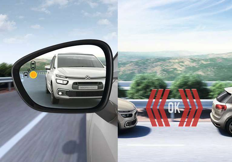 MAXIMÁLIS BIZTONSÁG ÚJ AKTÍV HOLTTÉRFIGYELŐ A rendszer az adott oldali visszapillantó tükrön keresztül vizuálisan figyelmezteti a vezetőt a gépkocsi holtterében tartózkodó járművekre.