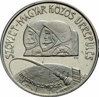 1980 Szovjet-magyar közös ûrrepülés,1980 Gemeinsame Ungarisch-Sowjetische Raumfahrt,1980 Common Hungarian-Soviet Space-flight,1980 100 Forint Ni - 12 g - 32 mm - 2 mm 1980. 05. 26.